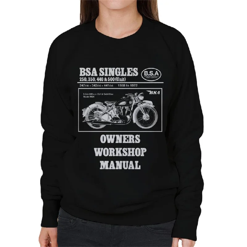 BSA Owners Workshop Manual Women's Sweatshirt Hoodie with Gradient Ombre Colorful