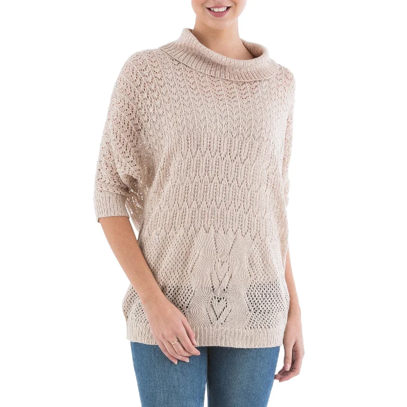 Evening Flight Alpaca Pullover Sweater Modern Contemporary Chic