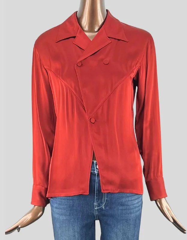 JEAN PAUL GAULTIER Classique collared lapel blouse - 10 US (approximate) Smart Business Blouse