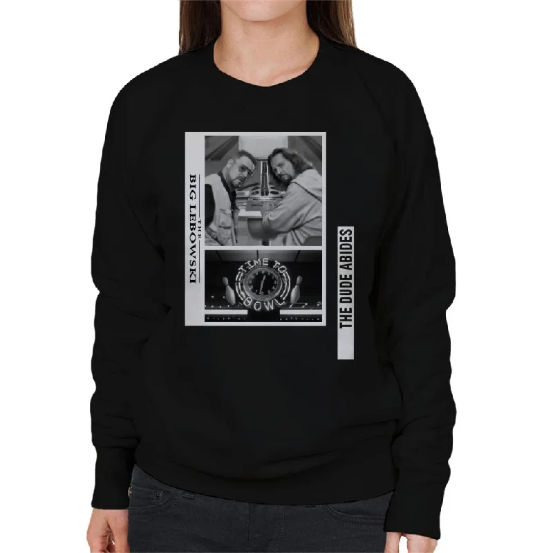 The Big Lebowski The Dude And Walter Time To Bowl Women's Sweatshirt Hoodie with Strings Custom Fit Adjustable