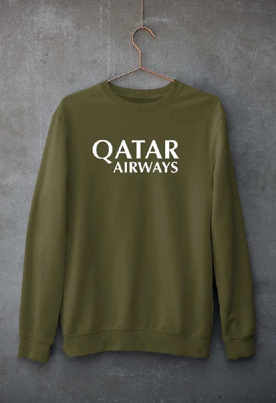 Qatar Airways Unisex Sweatshirt for Men/Women Hoodie with Emblem Brand Identity