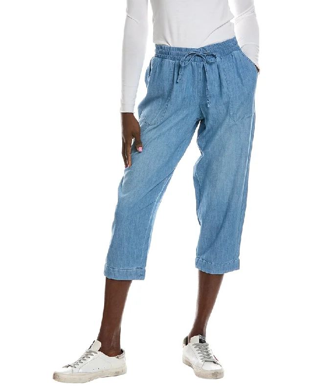 NYDJ Cargo Riviera Sky Relaxed Jean Comfortable Distressed Straight-Leg Jeans