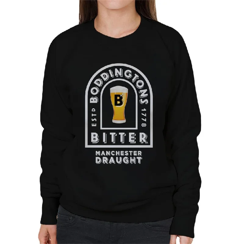 Boddingtons Bitter Manchester Draught Women's Sweatshirt Hoodie with Color Block Contrast Stylish