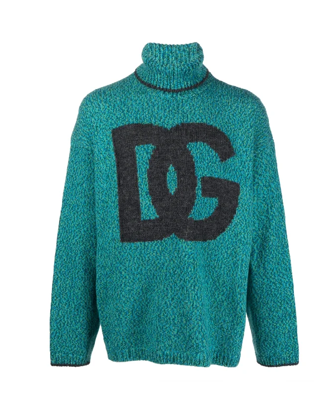 Dolce & Gabbana intarsia-knit logo jumper Iron Safe Non-Iron Wrinkle Free