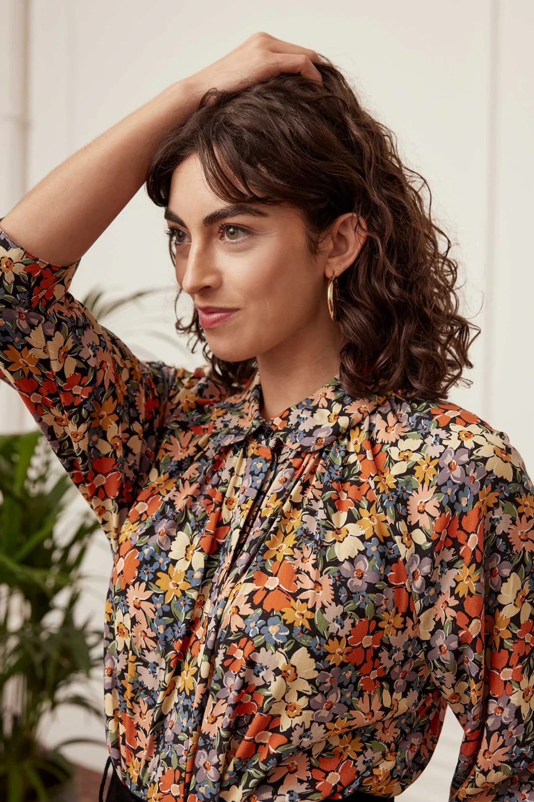 Gwen Blouse - Garden Floral Modern Oversized Blouse