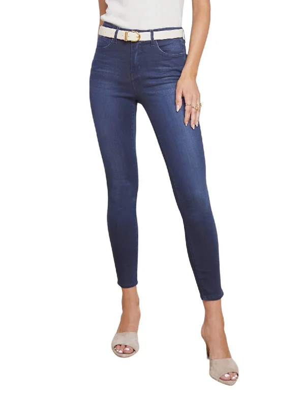 Margot High Rise Skinny Jeans In Marino Blue Casual High-Waisted Bootcut Jeans