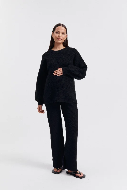 Cosy Knit Jumper (Black) - FLASH SALE Sequined Glittery Shiny