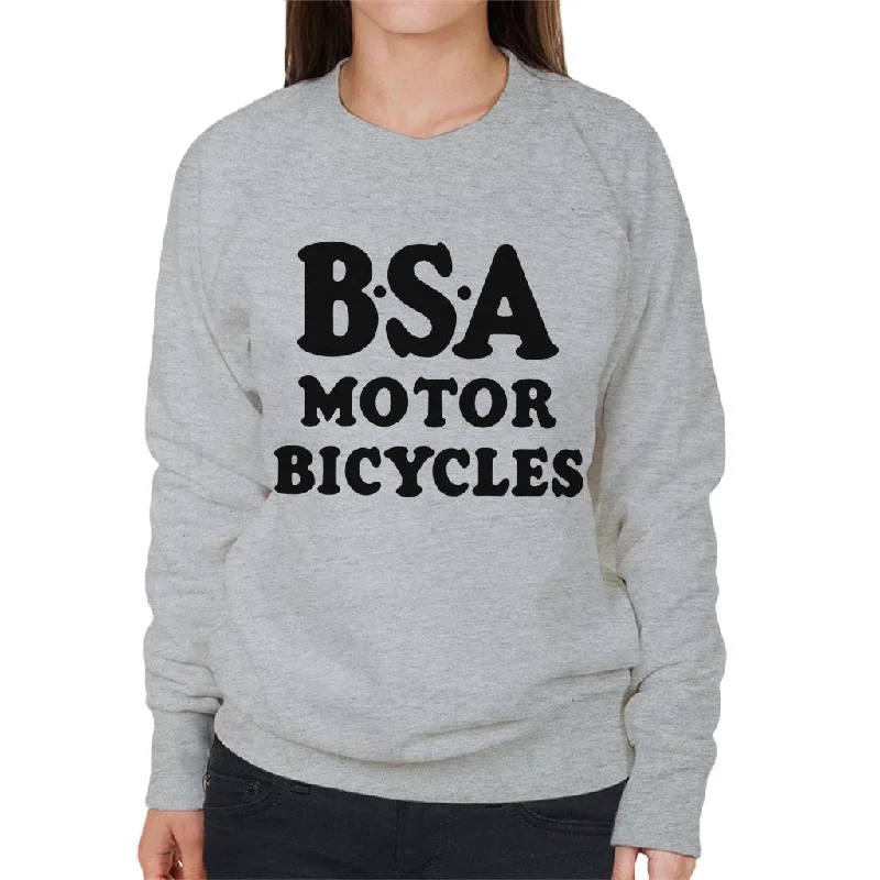 BSA Motor Bicycles Women's Sweatshirt Hoodie Jacket Zipper Layering