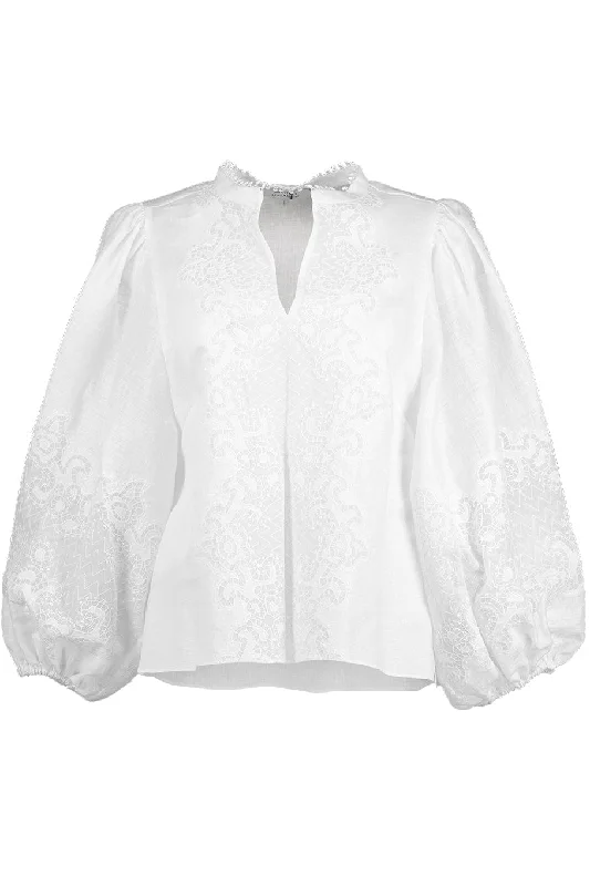 Delicate Transparencies Blouse Lightweight Floral Blouse