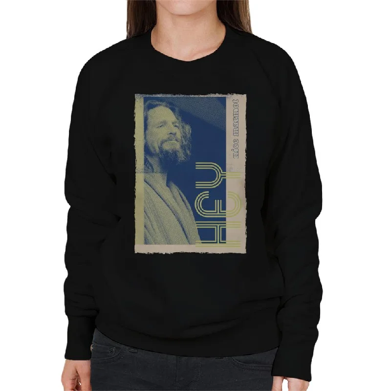 The Big Lebowski The Dude Hey Nice Marmot Nostalgia Women's Sweatshirt Hoodie with Hem Patch Decorative Personalized