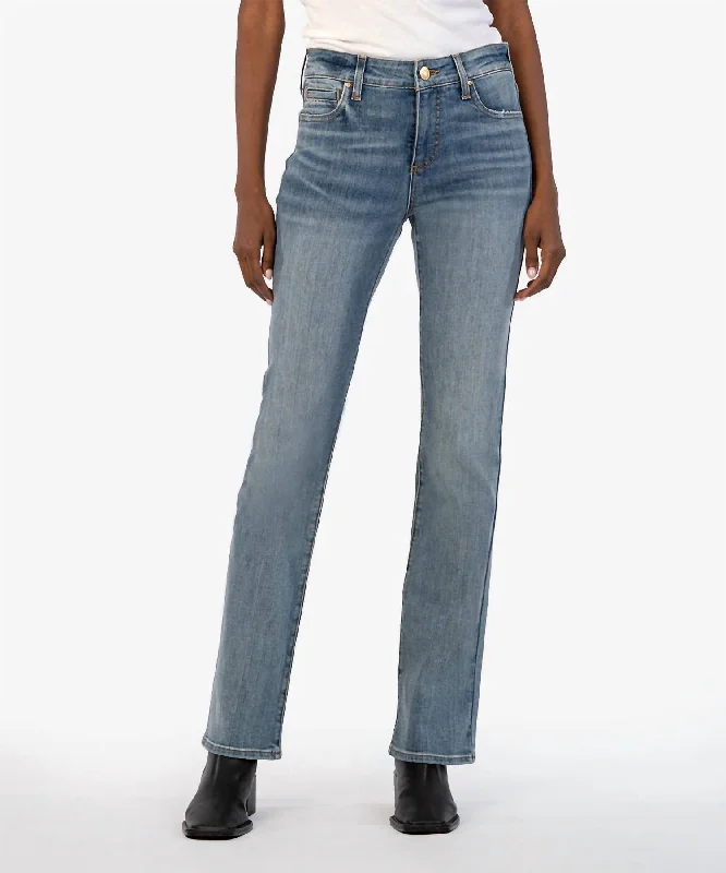 Natalie High Rise Fab Ab Jeans In Composed Wash Trendy Classic Fit Jeans