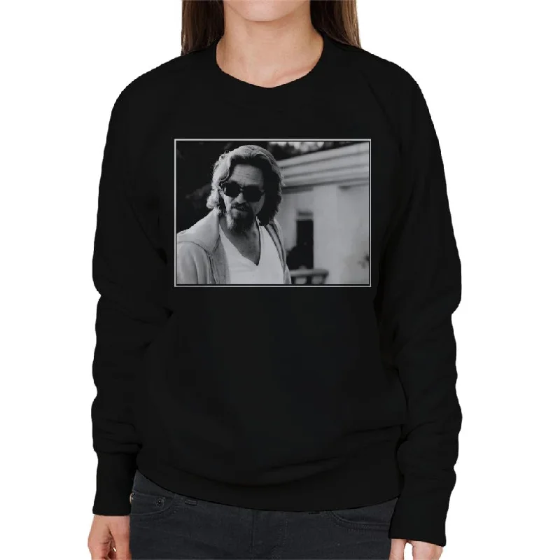 The Big Lebowski The Dude Outside His House Women's Sweatshirt Hoodie with Half-Zip Sporty Casual