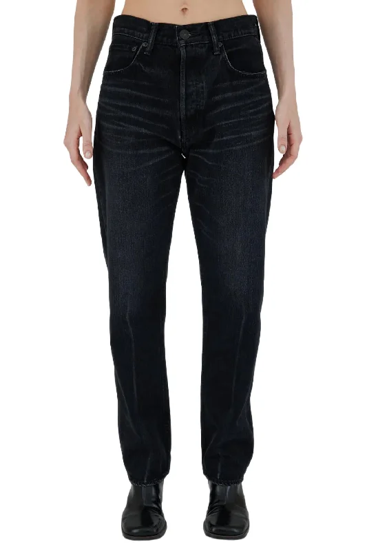 Murrieta Wide Straight Jean In Black Trendy Colored Denim Jeans