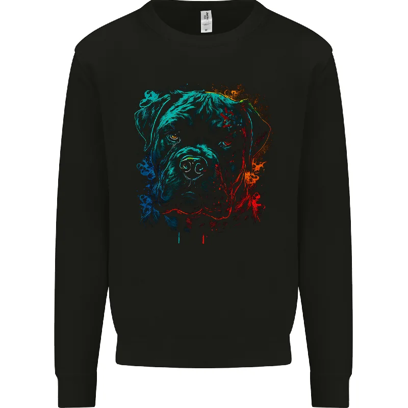 A Cane Corso Dog Mens Sweatshirt Jumper Hoodie with Set-In Sleeves Structured Classic