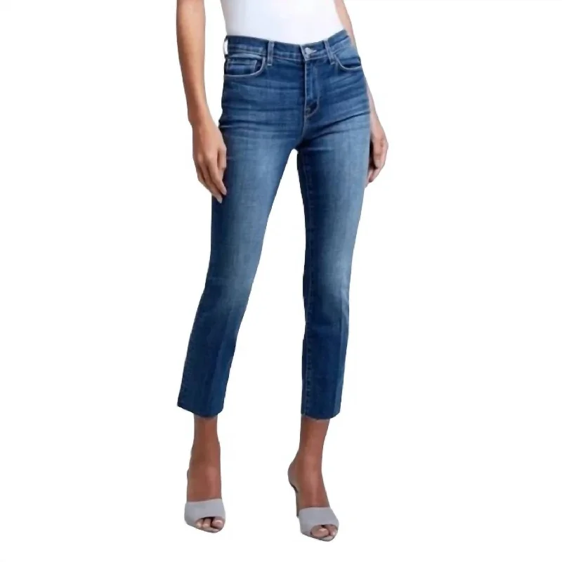 Sada High Rise Crop Slim Jeans In Mesa Comfortable Straight-Legged Denim