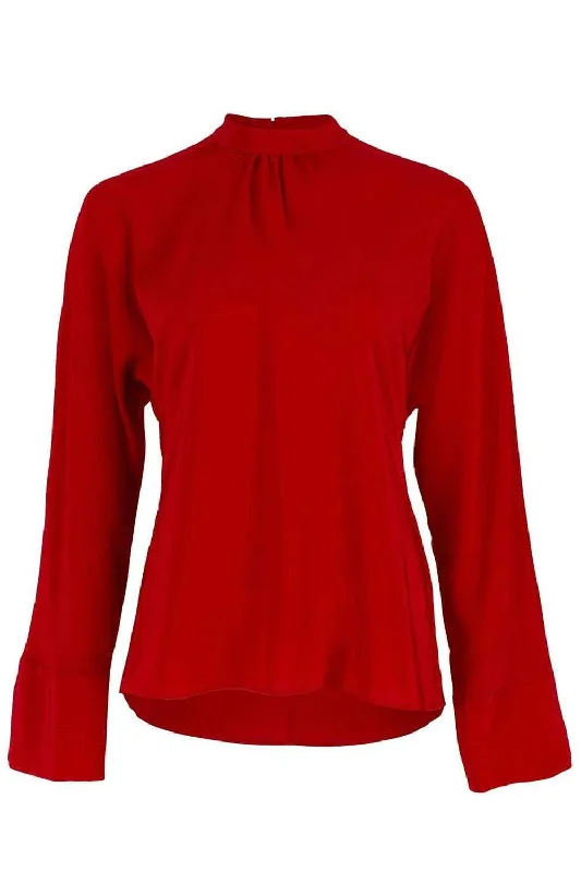 Lover Red Lola Long Sleeves Blouse Casual Stripe Blouse