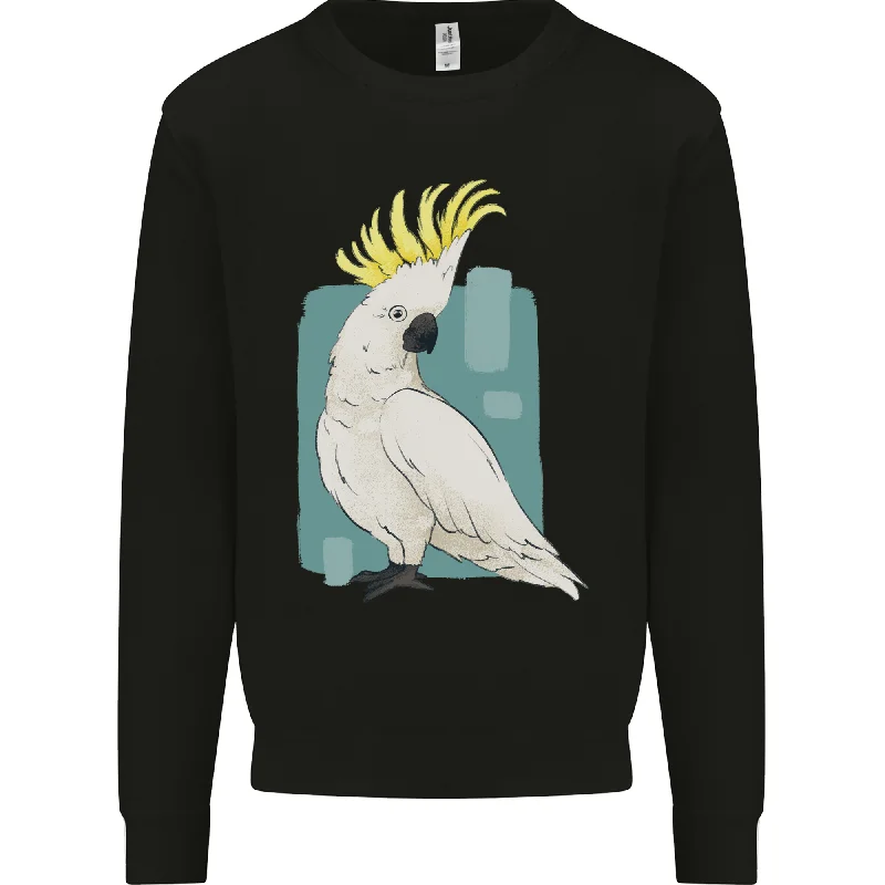 A Cockatoo Mens Sweatshirt Jumper Hoodie with Belted Waist Structured Tailored