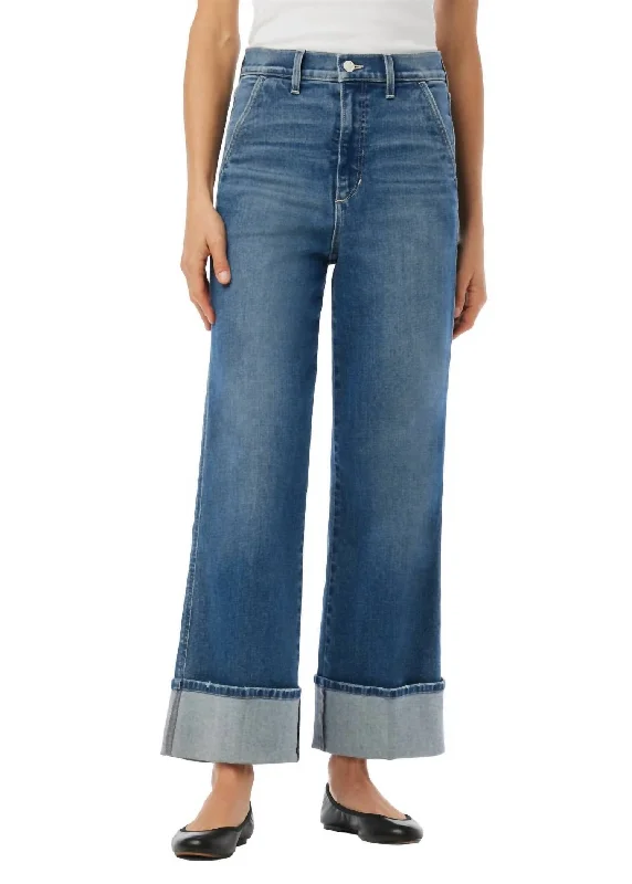 Trixie Wide Cuff Jeans In First Bite Cozy Wide-Legged Jeans