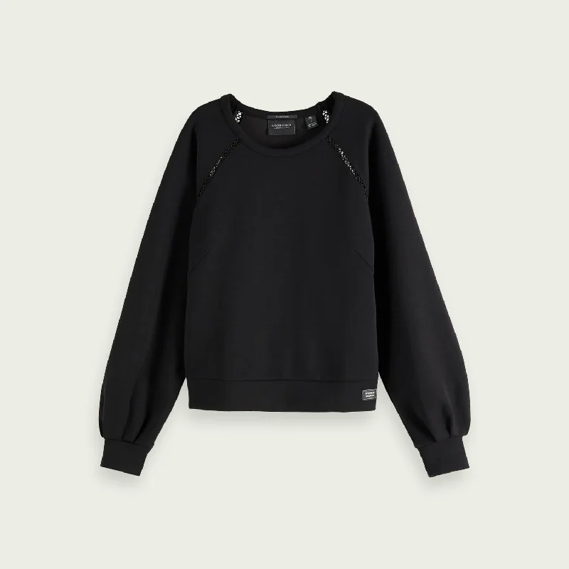 Crewneck Sweater (Black) Machine Wash Dry Clean Hand Wash