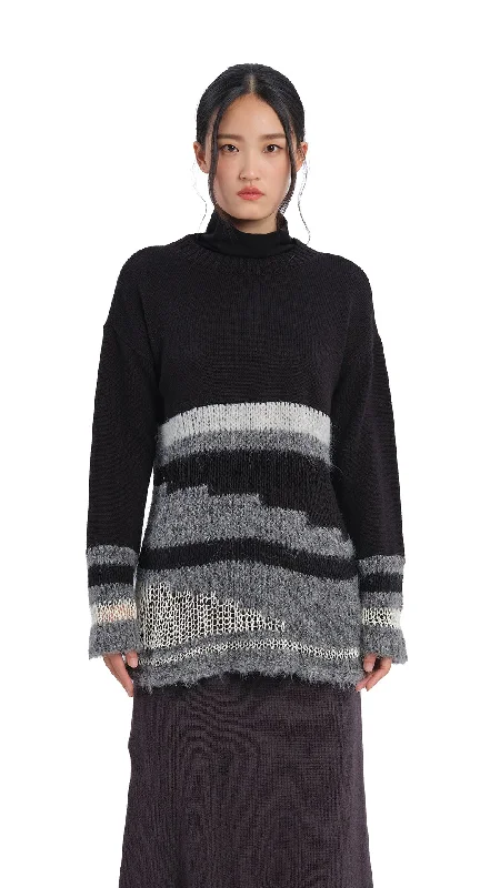 Mix Yarn Sweater Stylish Fashionable Trendy