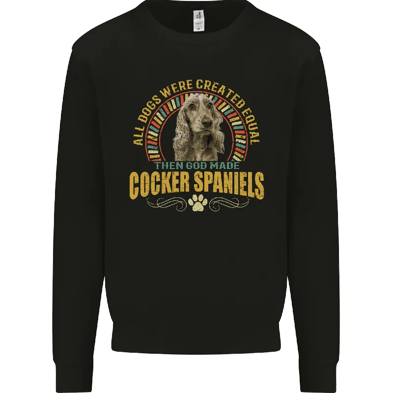 A Cocker Spaniel Dog Mens Sweatshirt Jumper Hoodie with Hood Adjustable Protection