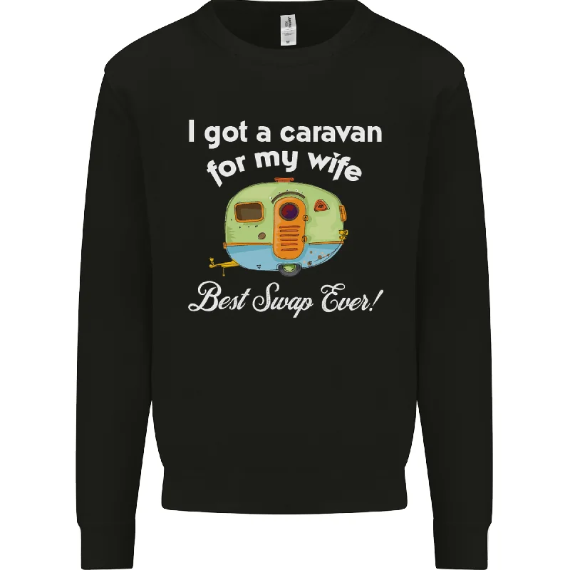 A Caravan for My Wife Caravanning Funny Mens Sweatshirt Jumper Hoodie Jacket Zipper Layering