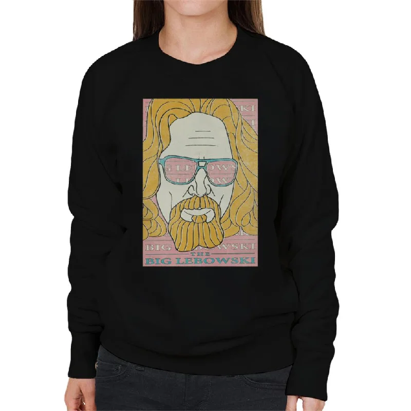 The Big Lebowski Retro Ink Lines Women's Sweatshirt Hoodie with Crew Neck Simple Timeless