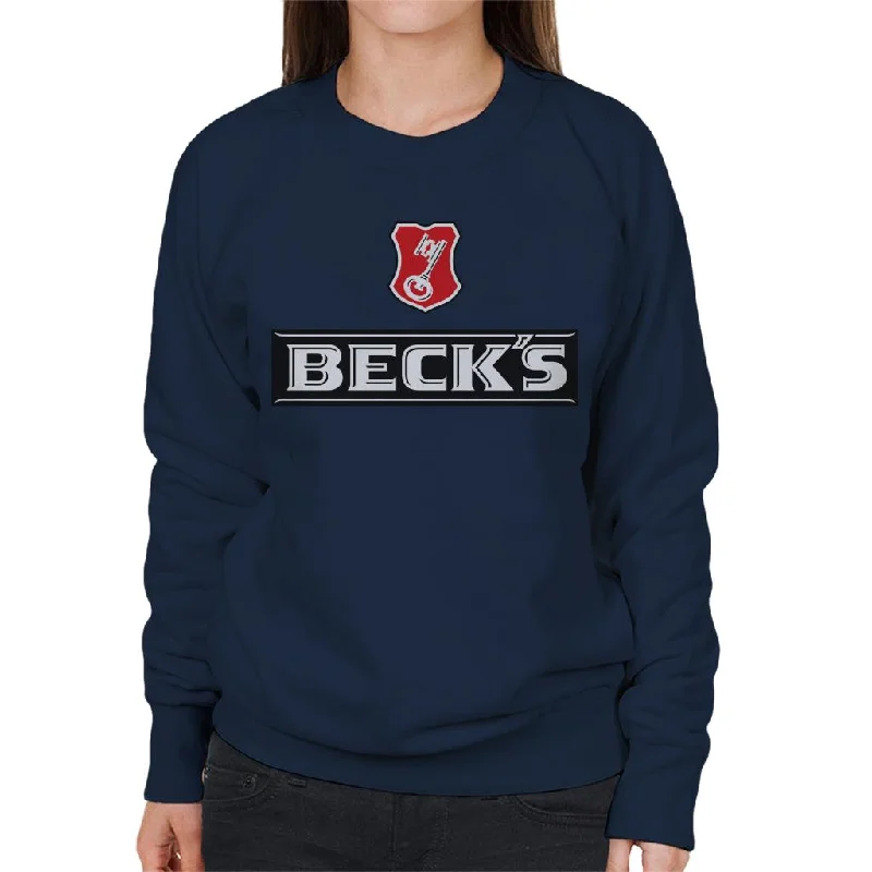 Beck's Logo With Key Symbol Women's Sweatshirt Oversized Hoodie Comfort Casual