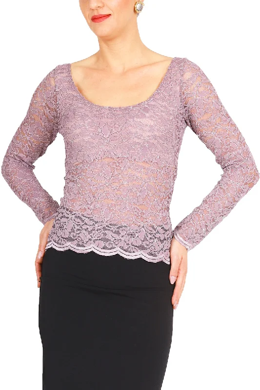 Lace Blouse With Long Sleeves Sleeveless Summer Blouse