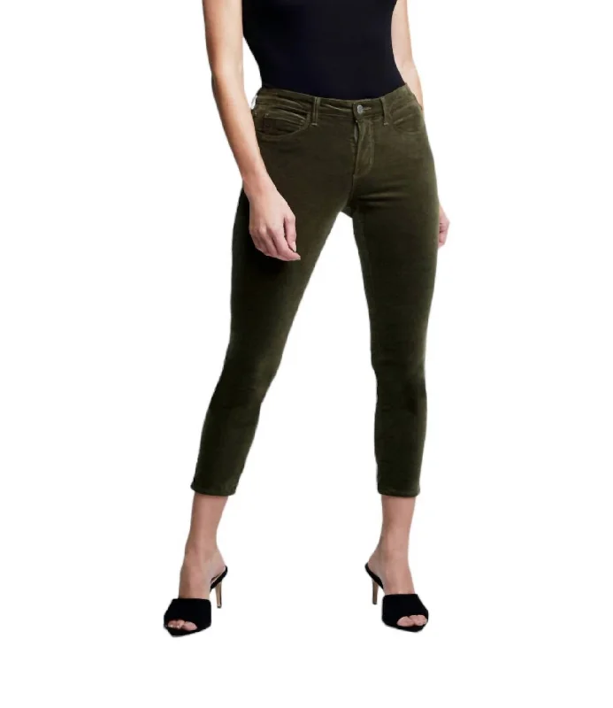 Margot High Rise Skinny Jeans In Ivy Green Comfortable Stretch Fit Jeans