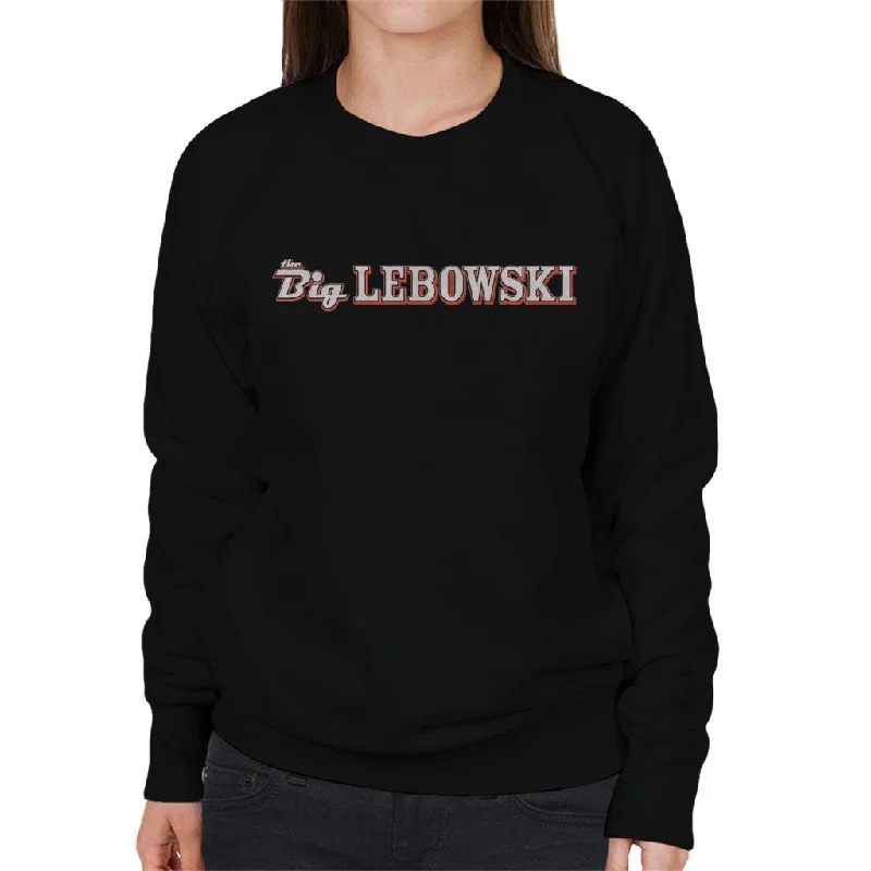 The Big Lebowski Text Logo Women's Sweatshirt Hoodie with Bell Sleeves Flared Feminine