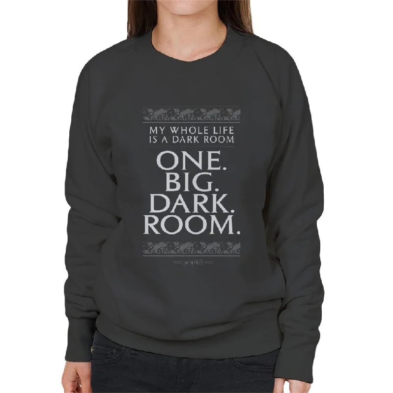 Beetlejuice My Whole Life Is A Dark Room Women's Sweatshirt Hoodie with Magnetic Closure Innovative Modern