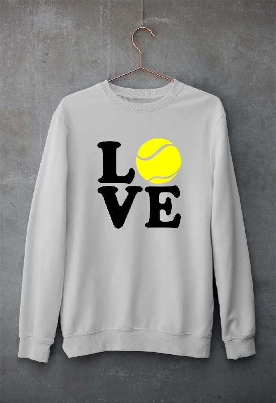 Love Tennis Unisex Sweatshirt for Men/Women Hoodie with Crew Neck Simple Timeless