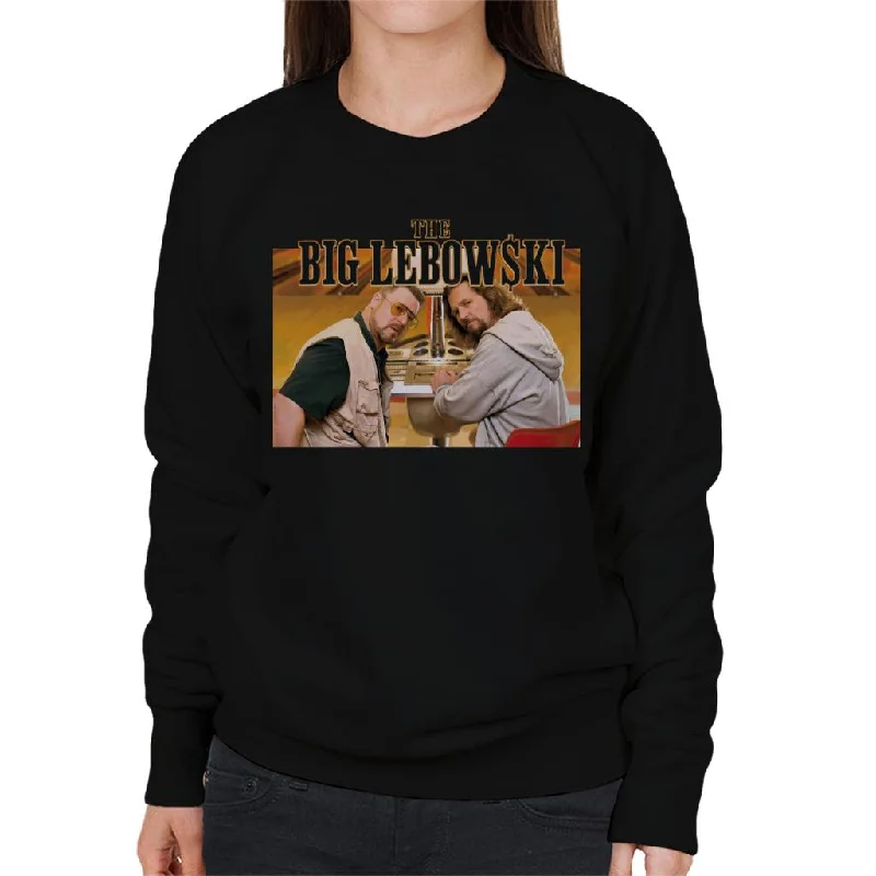 The Big Lebowski The Dude And Walter Bowling Alley Women's Sweatshirt Hoodie with Mesh Breathable Sporty