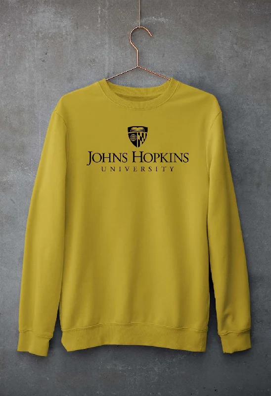 johns hopkins university Unisex Sweatshirt for Men/Women Hoodie with Frayed Bohemian Relaxed