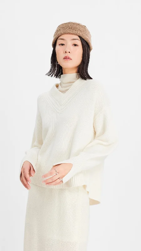 V-Neck Sweater Soft Cozy Warm