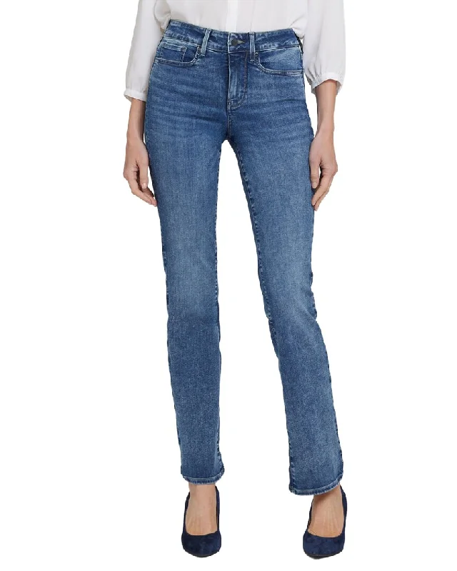 NYDJ Straight Stoney Straight Jean Comfortable Faded High-Rise Jeans