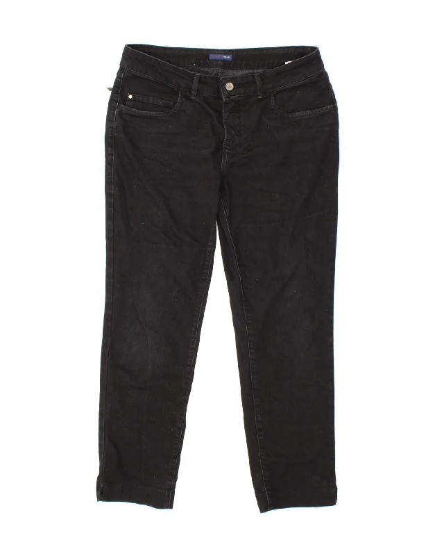 TRUSSARDI Womens Slim Jeans W30 L26 Black Chic Vintage-Inspired Denim Jeans