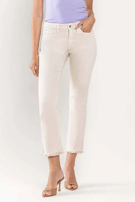 Melissa Cropped Jean In Parchment Fashionable Relaxed Fit Denim