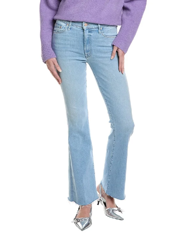 MOTHER Denim The Weekender Fray Flare Jean Chic Cropped Jeans