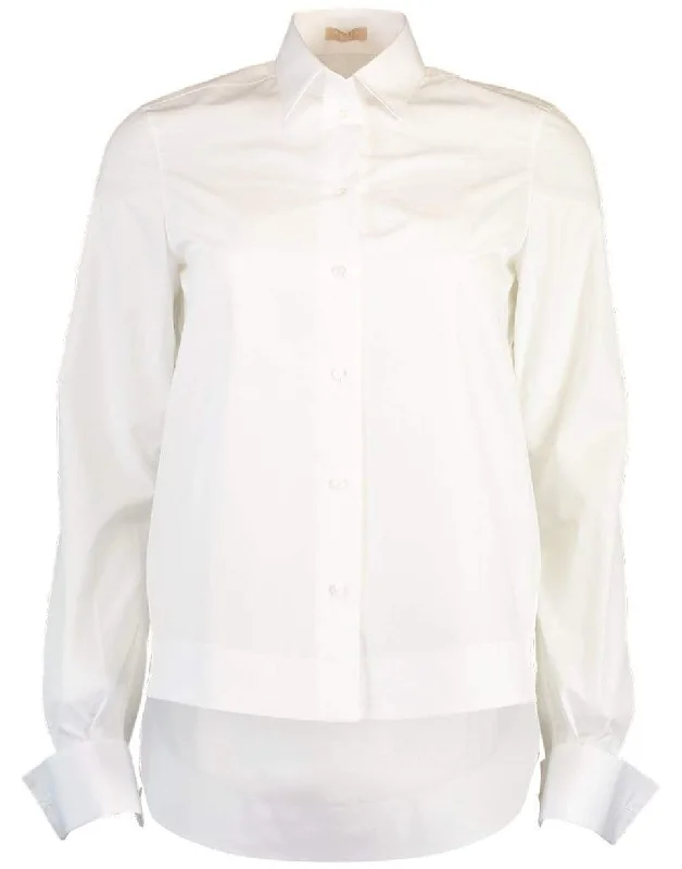 White Cotton Poplin Blouse Boho Chic Blouse