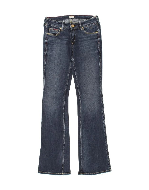 TOMMY HILFIGER Womens Bootcut Jeans W28 L32 Blue Cotton Fashionable Straight Cut Jeans