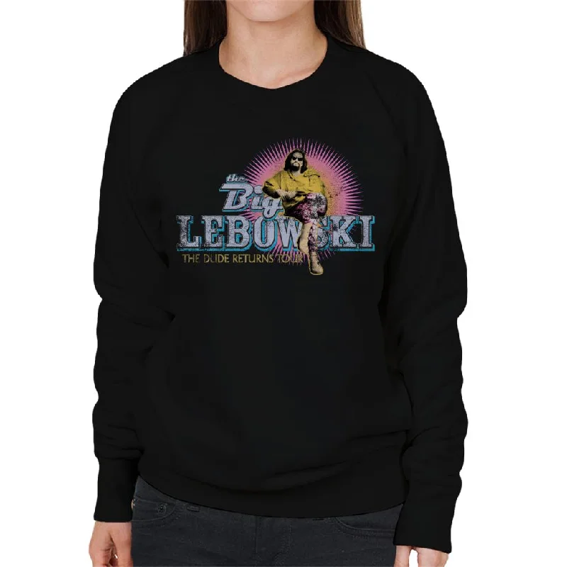 The Big Lebowski The Dude Returns Tour Women's Sweatshirt Hoodie with Hidden Zipper Minimalist Clean