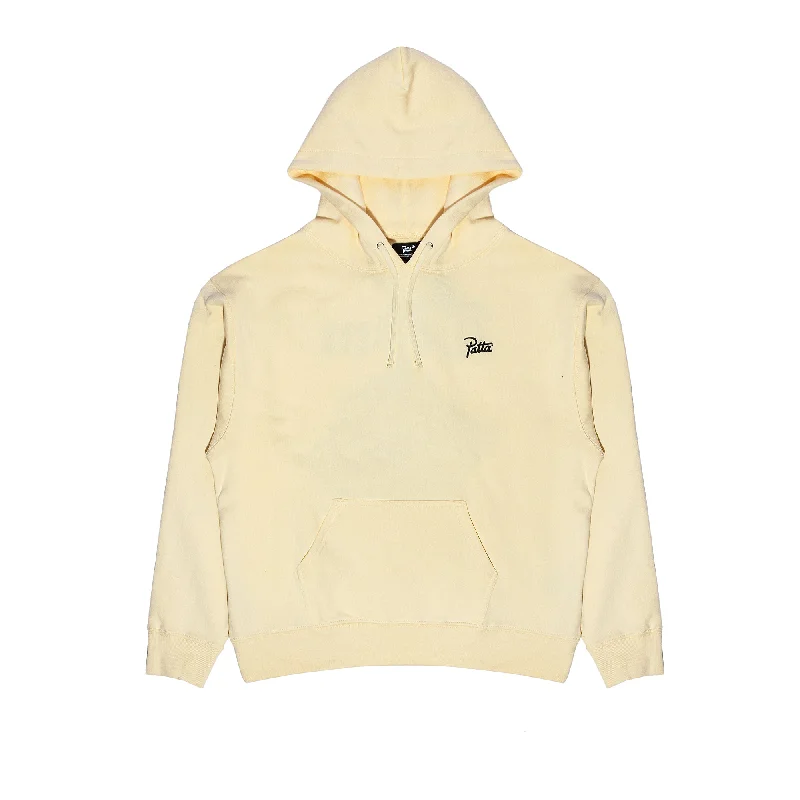 Patta Mens La Flor Hooded Sweater 'Vanilla Custard' Modern Contemporary Chic