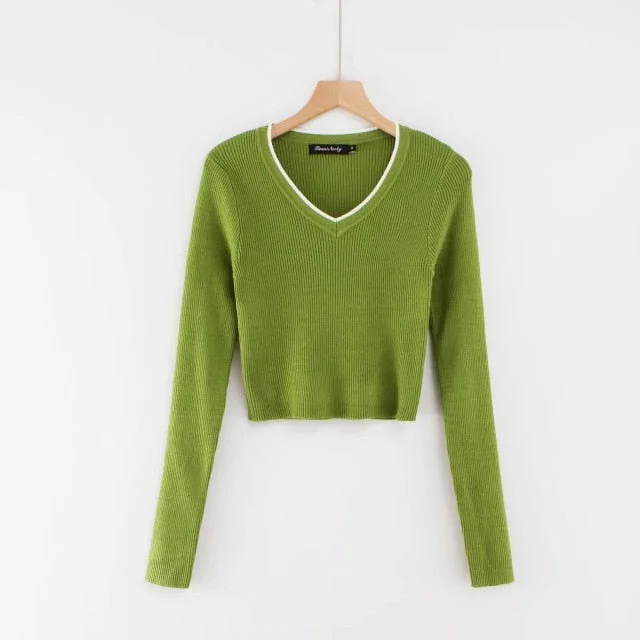 green sweater