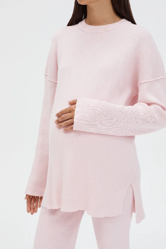 Catalina Jumper (Rose) Hooded Caped Shawl Collar