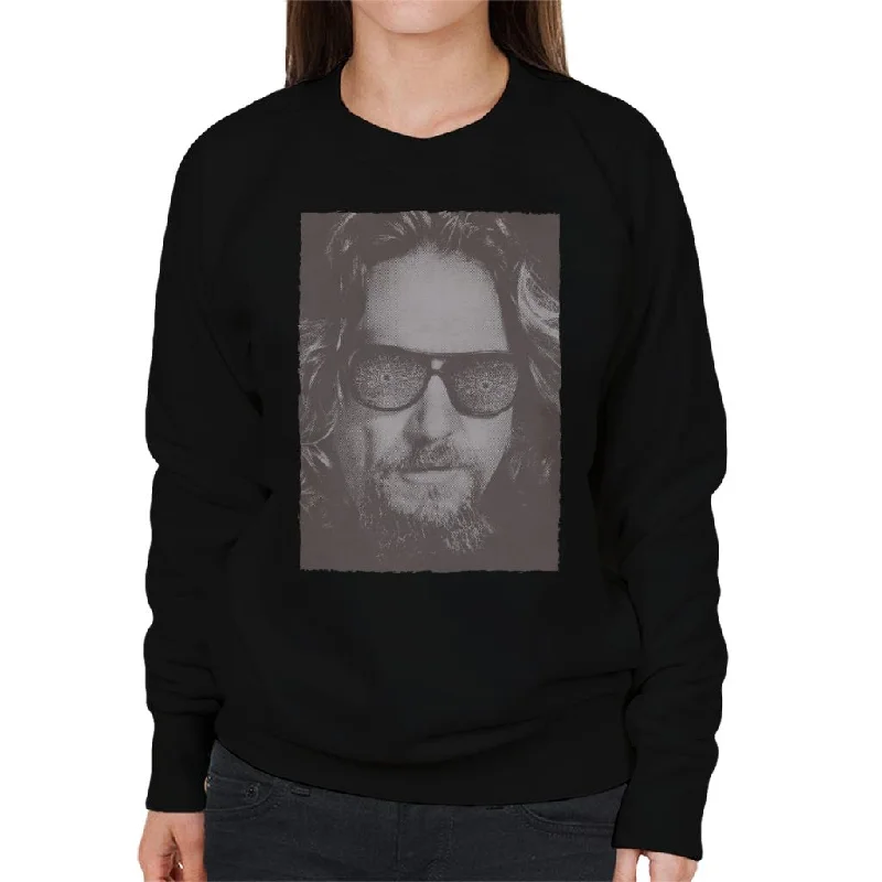 The Big Lebowski The Dude Face Carpet Shades Nostalgia Women's Sweatshirt Hoodie with Hem Detail Decorative Unique