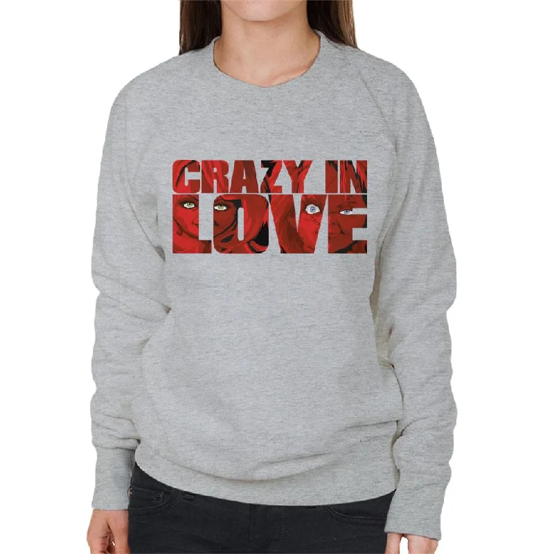 Chucky Tiffany Valentine Crazy In Love Women's Sweatshirt Hoodie with Print Artistic Unique