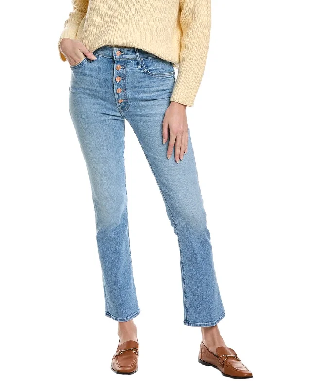 MOTHER The Pixie Hustler Ankle High-Rise Tarot Time Bootcut Jean Chic Dark-Wash Skinny Jeans