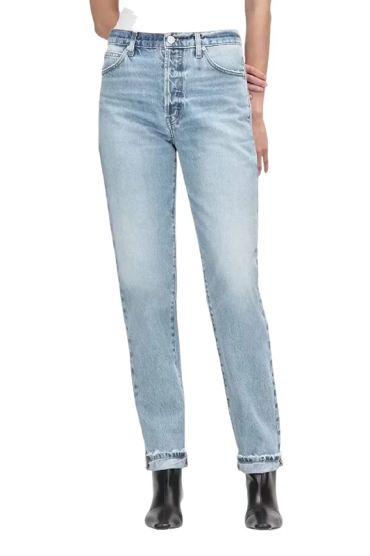 Le Mec Denim Jeans In Rhode Grind Trendy Pleated Waist Jeans